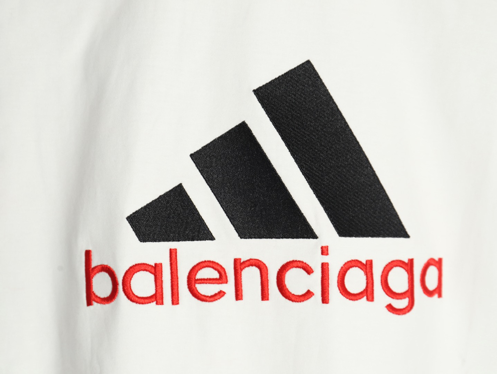 Balenciaga & Adidas co-branded embroidered short-sleeved T-shirt