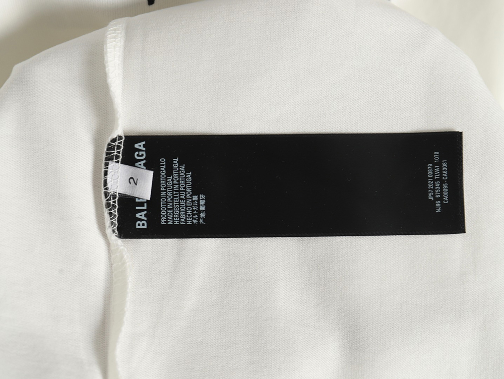 Balenciaga Lettering Embroidered LOGO Short Sleeve T-Shirt