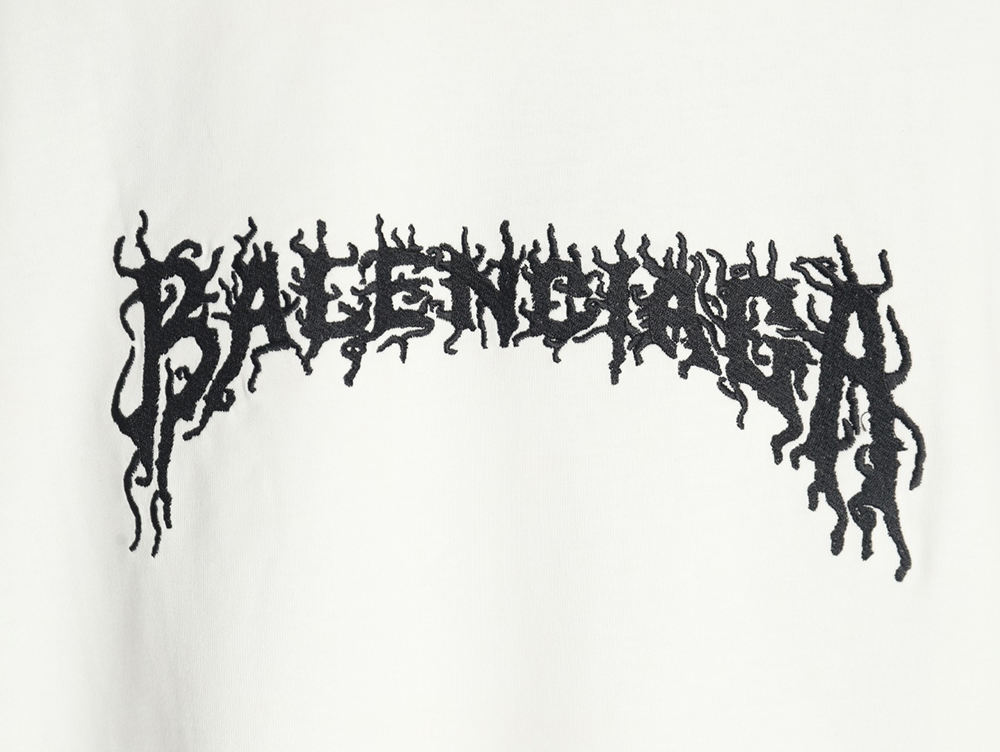 Balenciaga Lettering Embroidered LOGO Short Sleeve T-Shirt