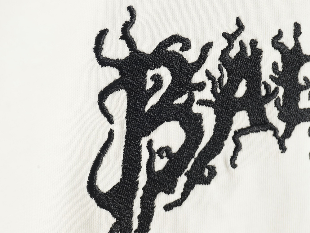 Balenciaga Lettering Embroidered LOGO Short Sleeve T-Shirt