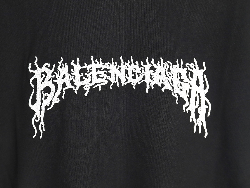Balenciaga Lettering Embroidered LOGO Short Sleeve T-Shirt TSK1