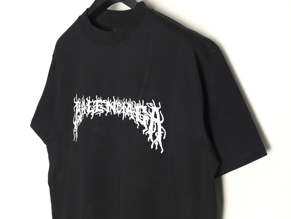 Balenciaga Lettering Embroidered LOGO Short Sleeve T-Shirt TSK1