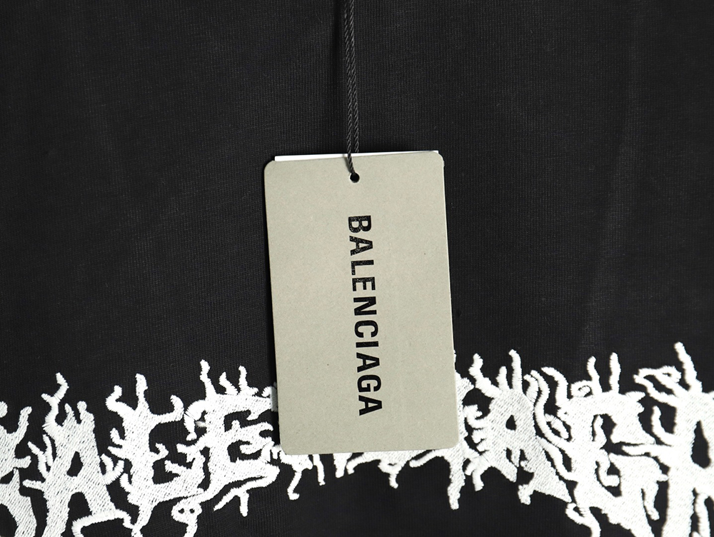 Balenciaga Lettering Embroidered LOGO Short Sleeve T-Shirt TSK1