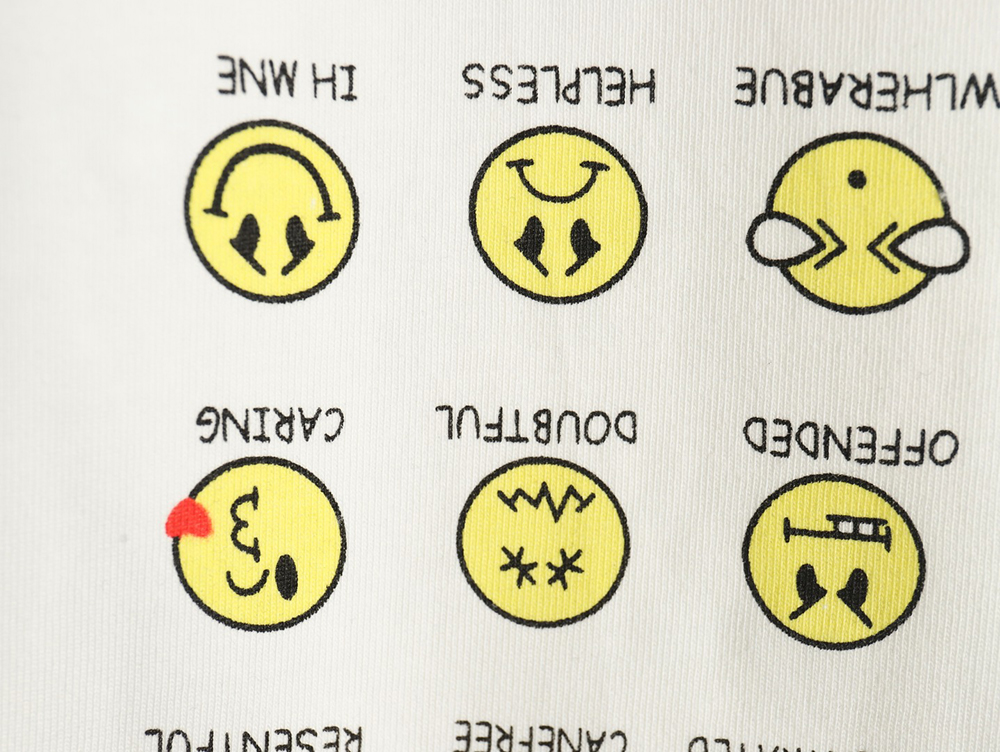 Balenciaga emoji print short-sleeved T-shirt