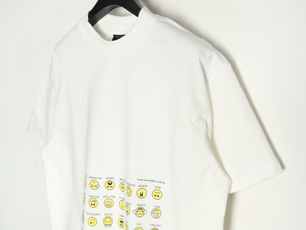 Balenciaga emoji print short-sleeved T-shirt