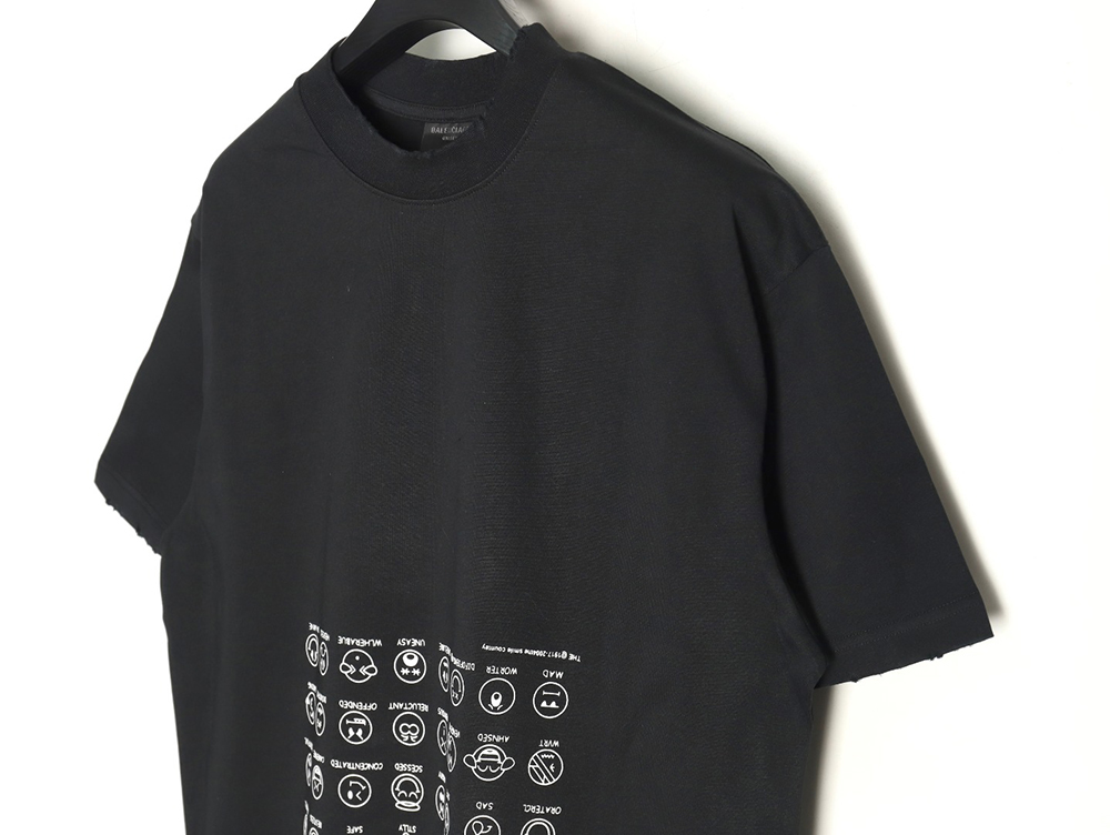 Balenciaga emoji print short-sleeved T-shirt TSK1
