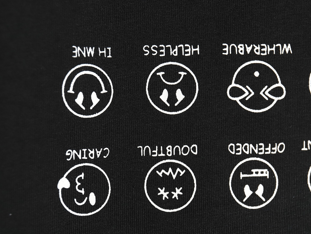Balenciaga emoji print short-sleeved T-shirt TSK1