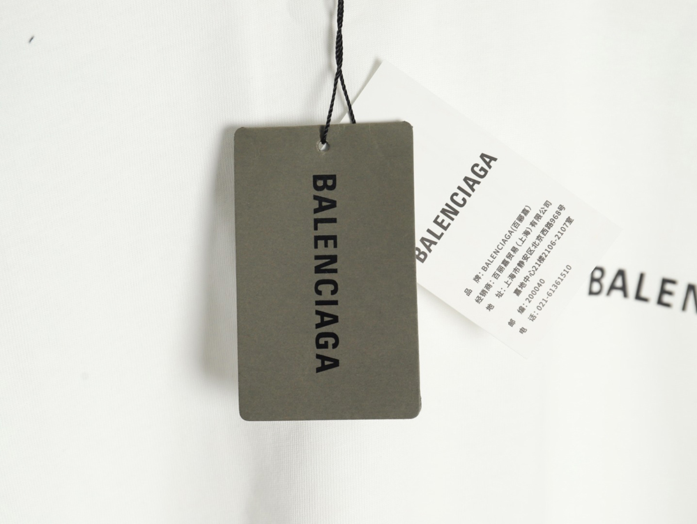 Balenciaga Letter Print Logo Short Sleeve