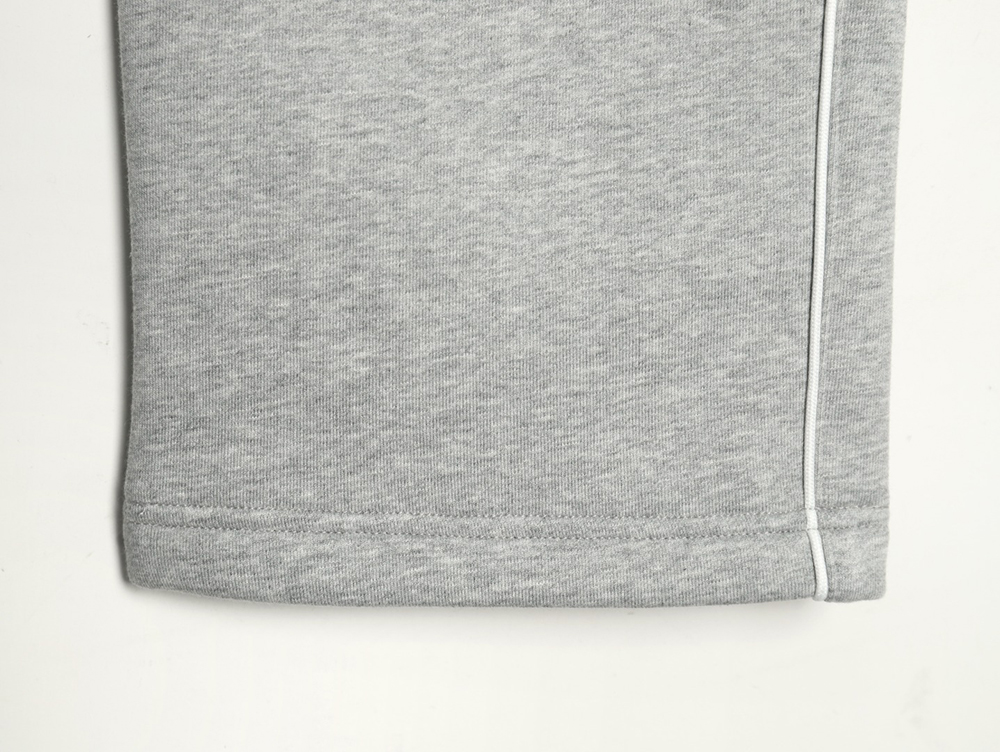 Dior round embroidery ribbon fleece trousers