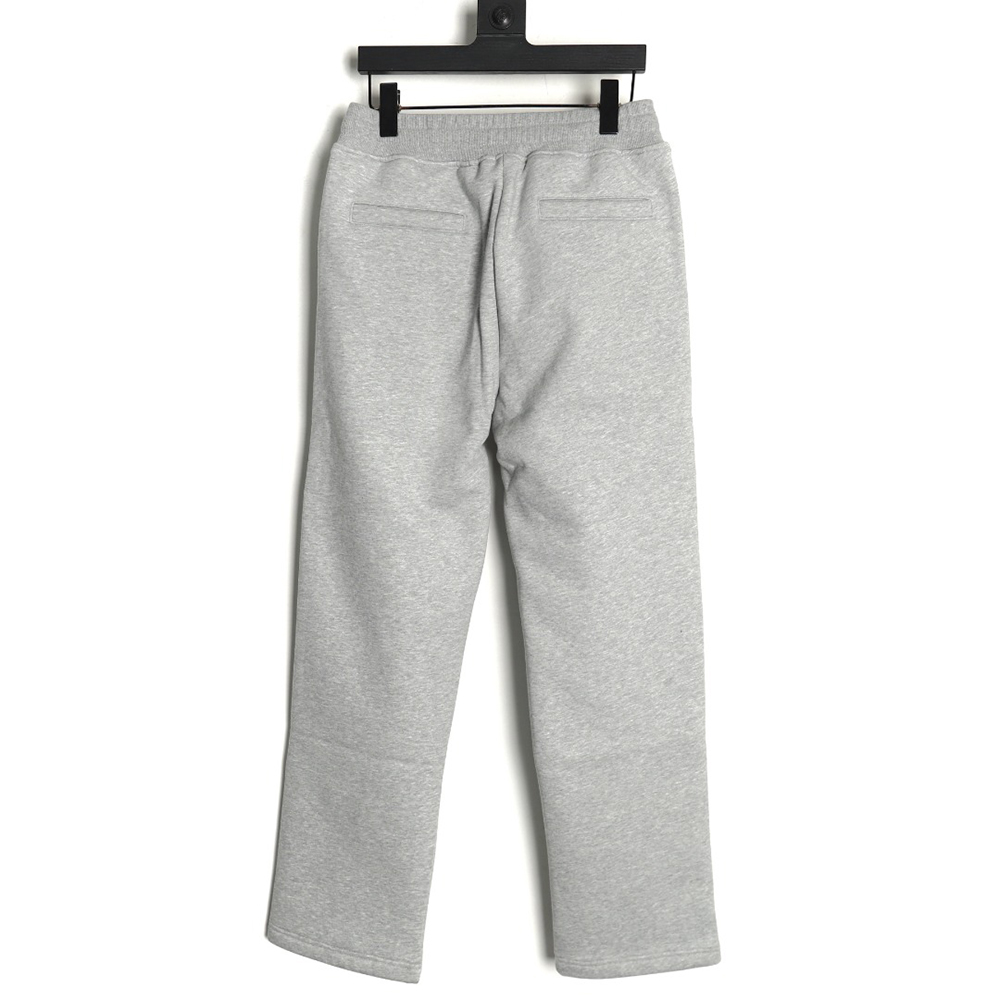Dior round embroidery ribbon fleece trousers