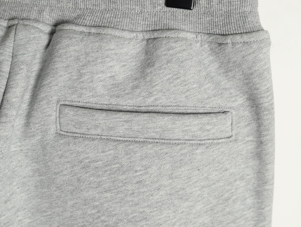 Dior round embroidery ribbon fleece trousers