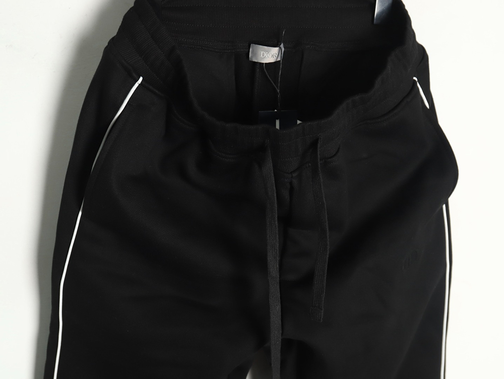 Dior round embroidery ribbon fleece trousers TSK1