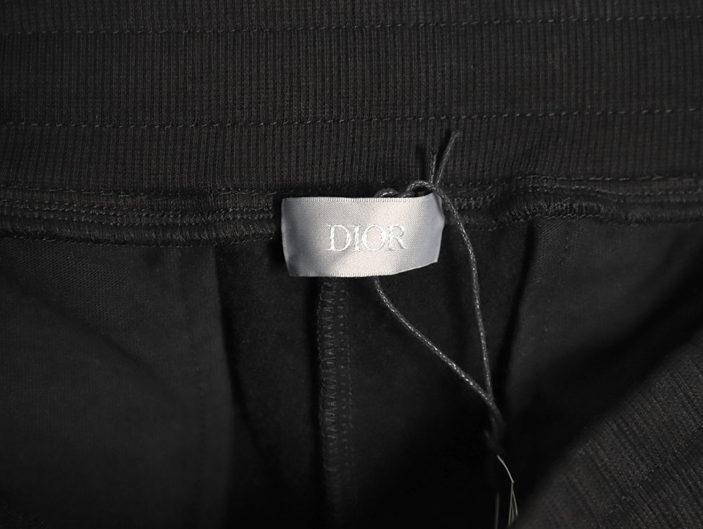 Dior round embroidery ribbon fleece trousers TSK1