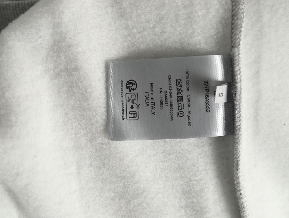 Dior Circular Embroidery Half Zip Stand Collar Sweatshirt