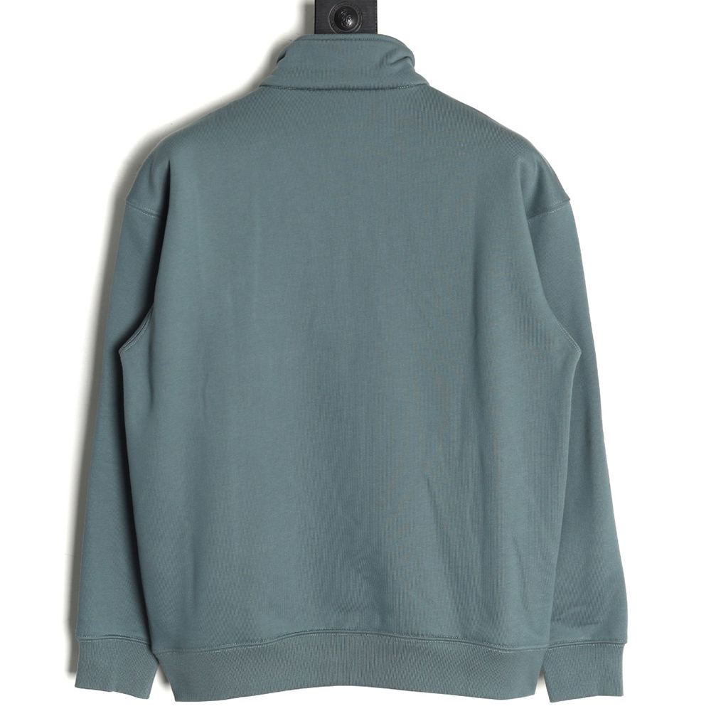 Dior Circular Embroidery Half Zip Stand Collar Sweatshirt TSK1