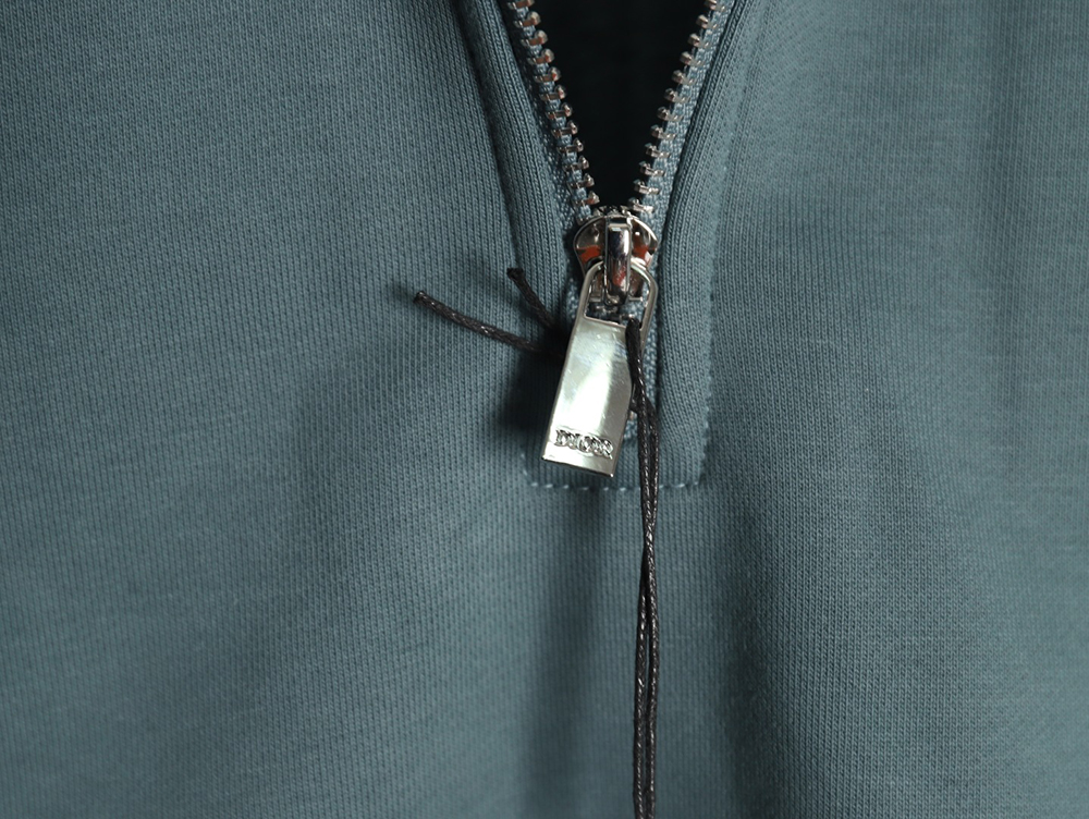 Dior Circular Embroidery Half Zip Stand Collar Sweatshirt TSK1