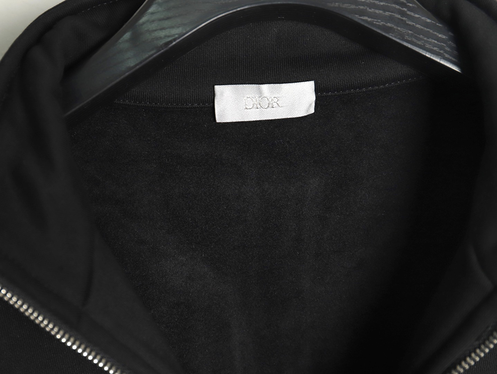 Dior Circular Embroidery Half Zip Stand Collar Sweatshirt TSK2