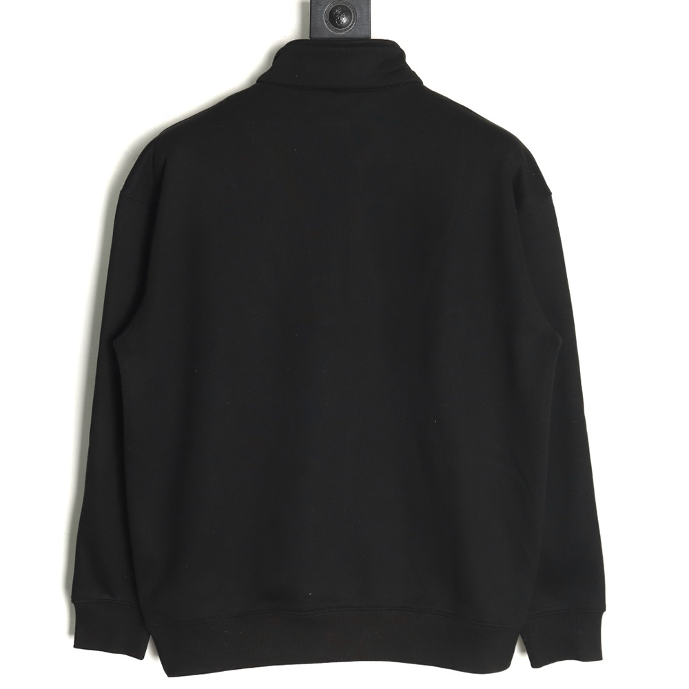 Dior Circular Embroidery Half Zip Stand Collar Sweatshirt TSK2