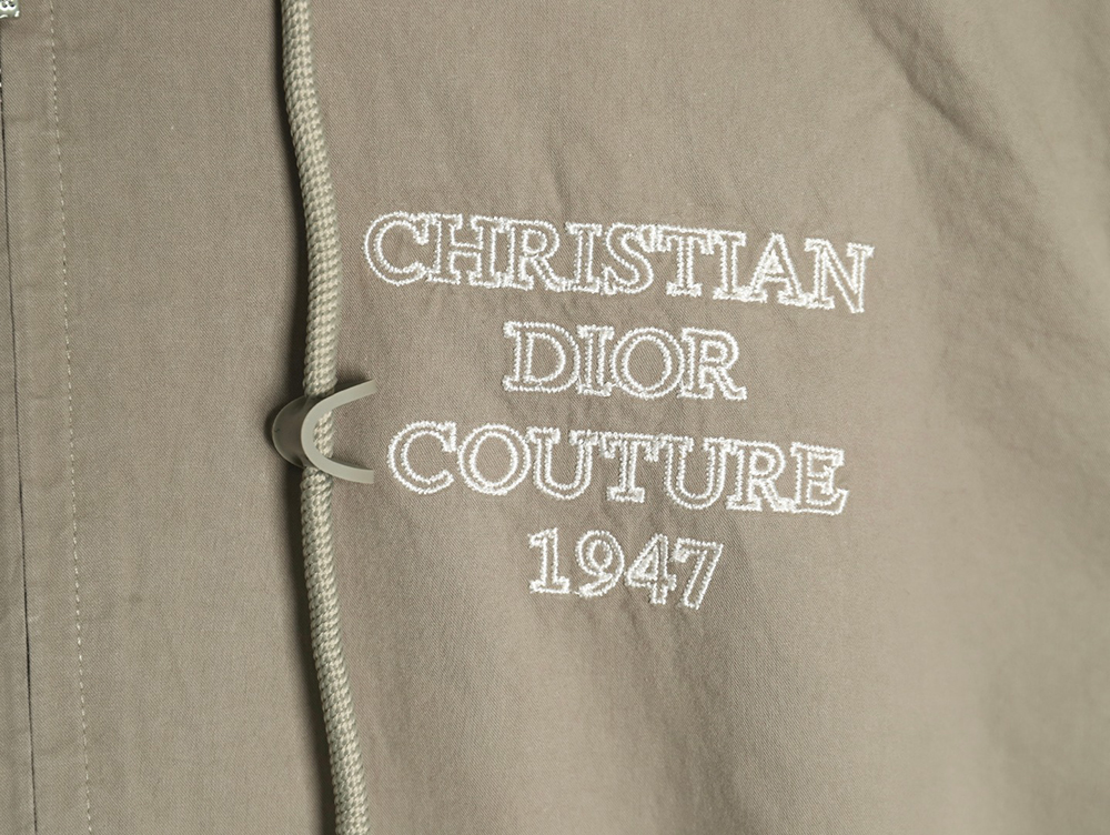 Dior letter print hooded windbreaker jacket