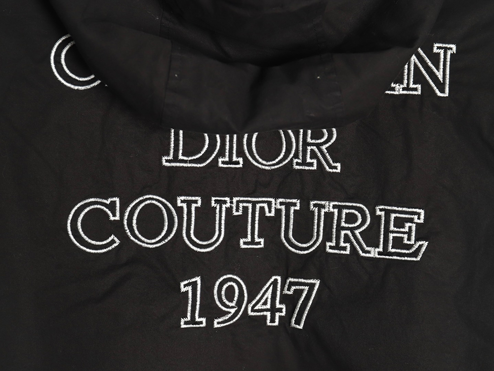 Dior letter print hooded windbreaker jacket TSK1