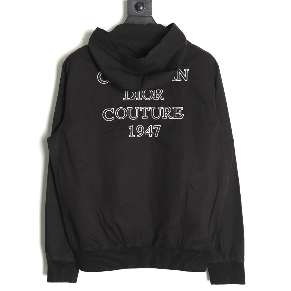 Dior letter print hooded windbreaker jacket TSK1