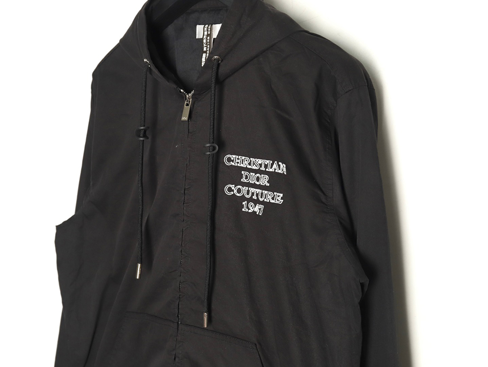 Dior letter print hooded windbreaker jacket TSK1
