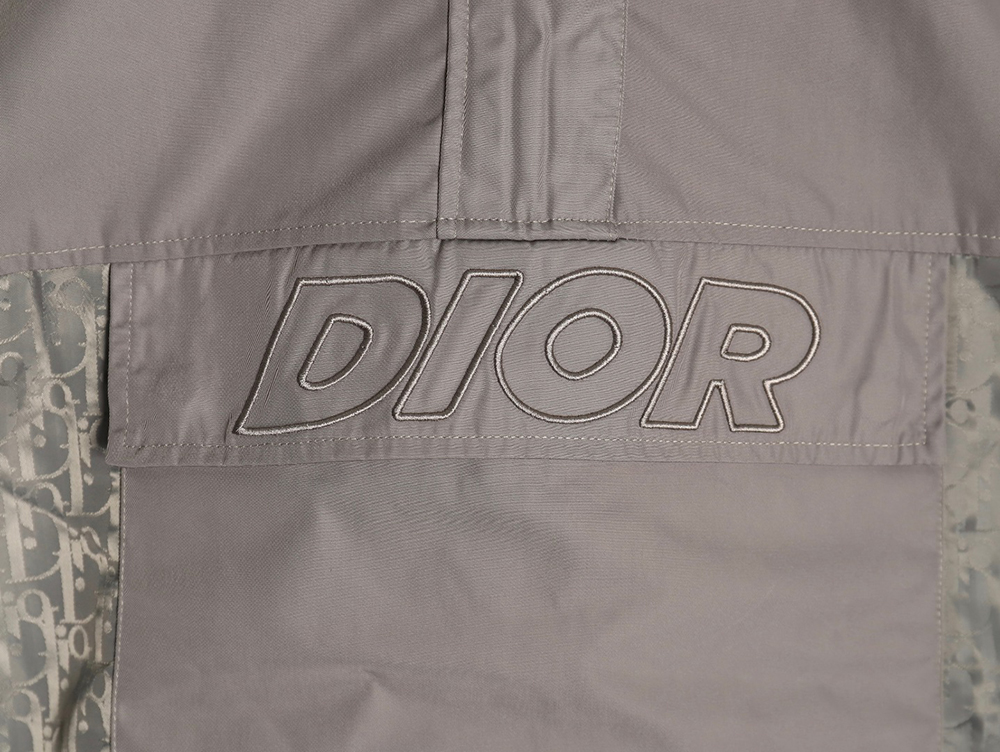 Dior half-zip embroidered all-over print jacket