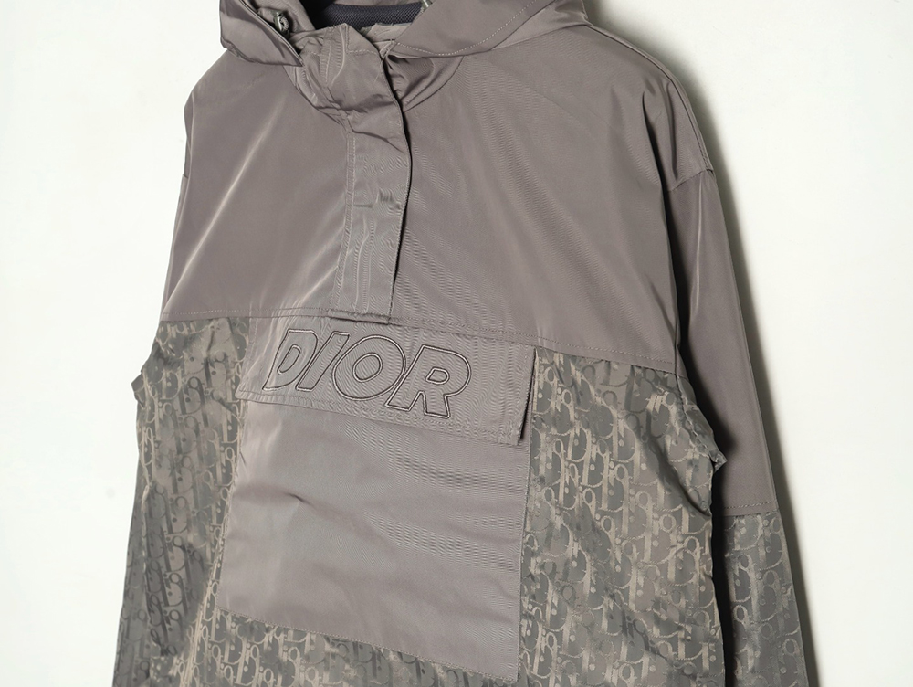 Dior half-zip embroidered all-over print jacket