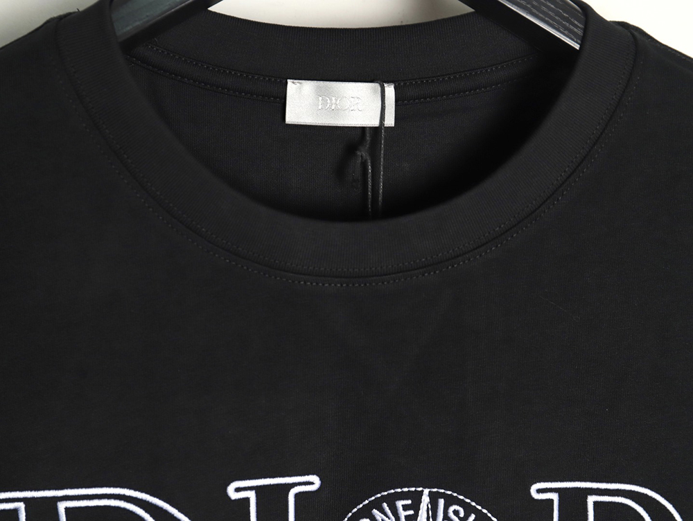 Dior & Stone island co-branded embroidered logo short-sleeved T-shirt TSK1