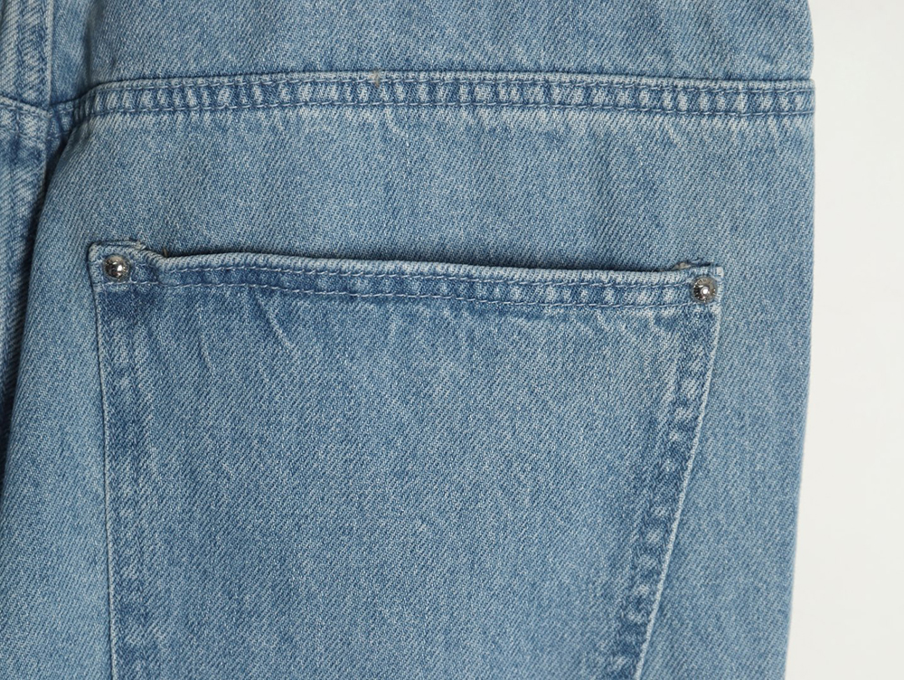 Louis Vuitton washed ripped jeans