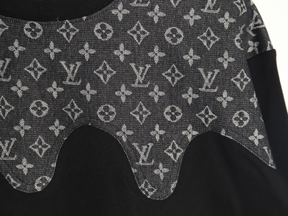 Louis Vuitton monogram stitching round neck long-sleeved T-shirt