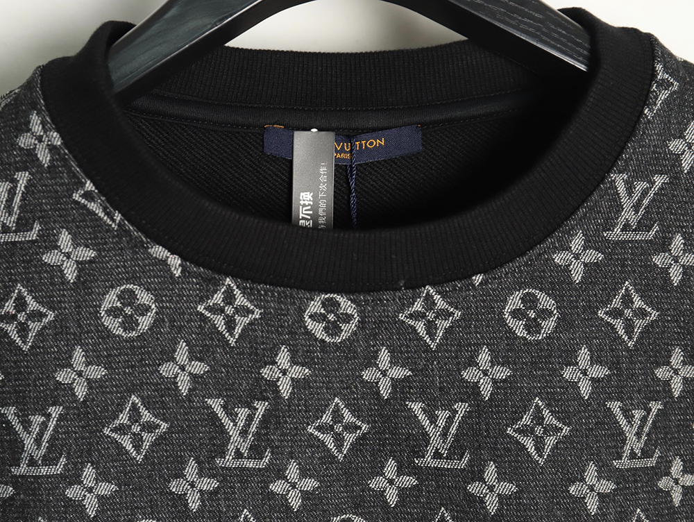 Louis Vuitton monogram stitching round neck long-sleeved T-shirt