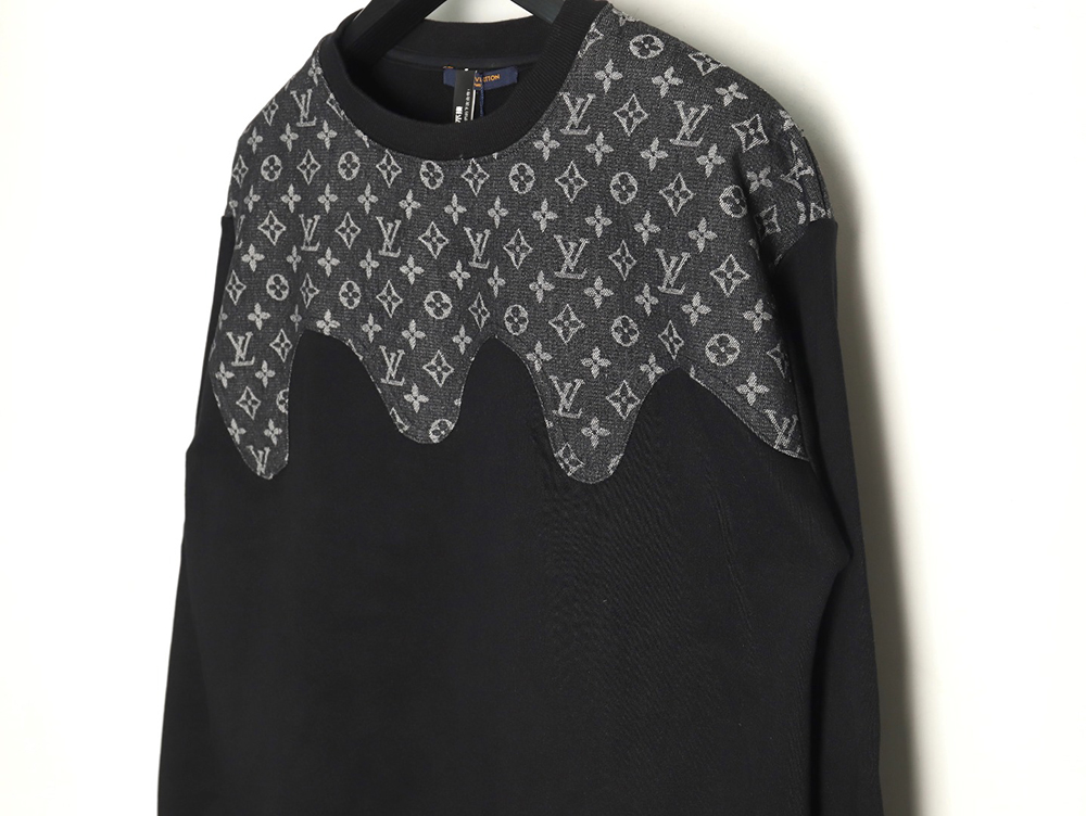 Louis Vuitton monogram stitching round neck long-sleeved T-shirt