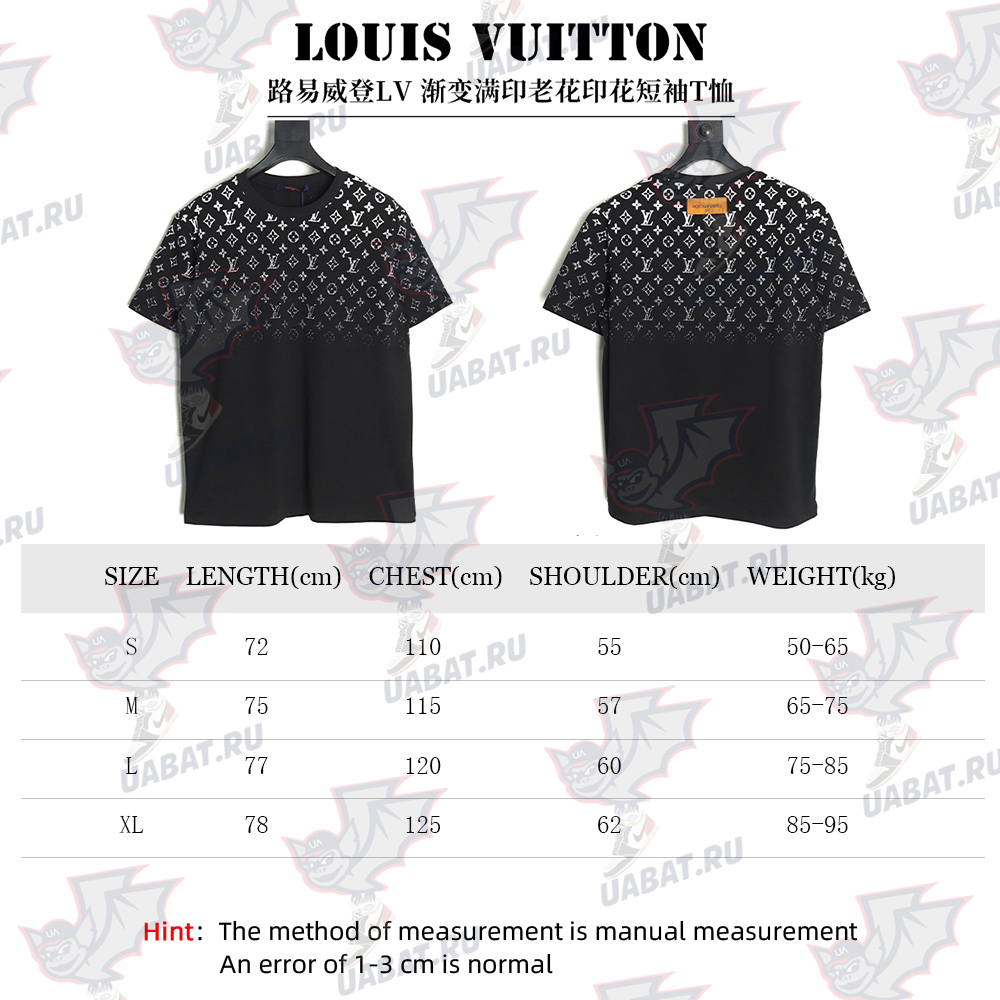Louis Vuitton gradient full print monogram short-sleeved T-shirt TSK1