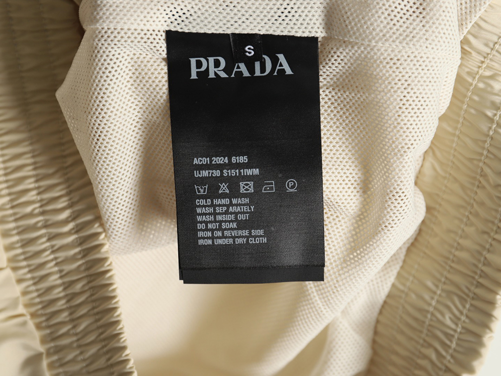 Prada Embroidered Logo Zip-Up Jacket