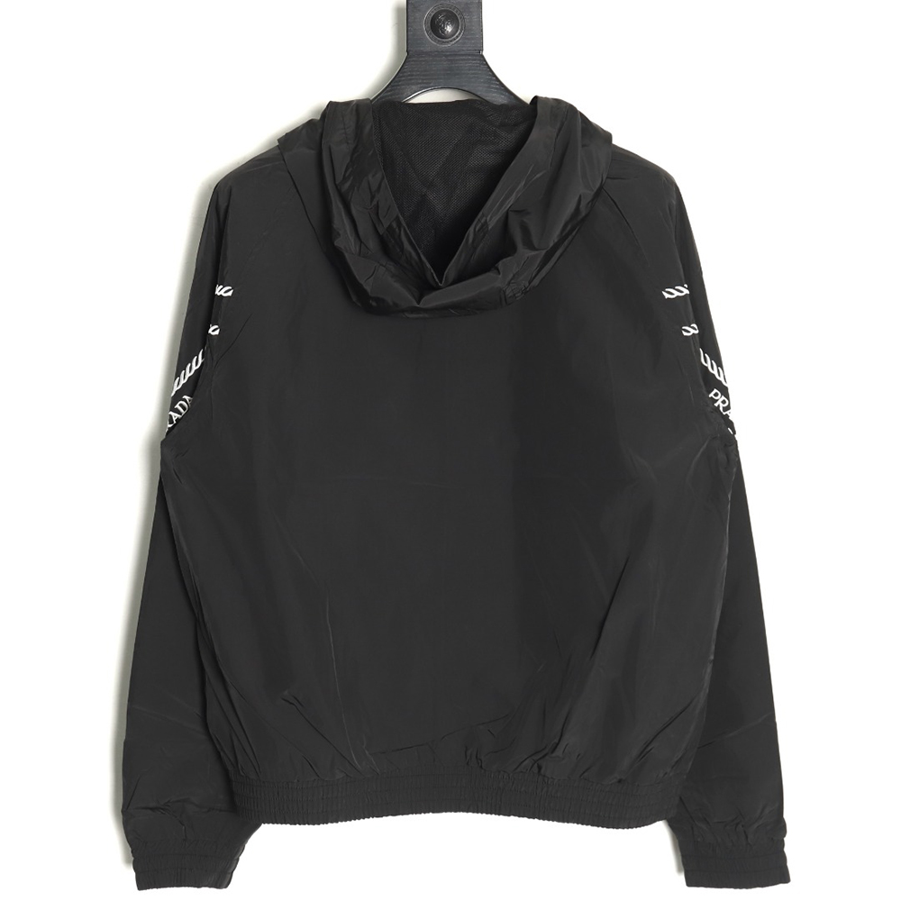 Prada Embroidered Logo Zip-Up Jacket TSK1