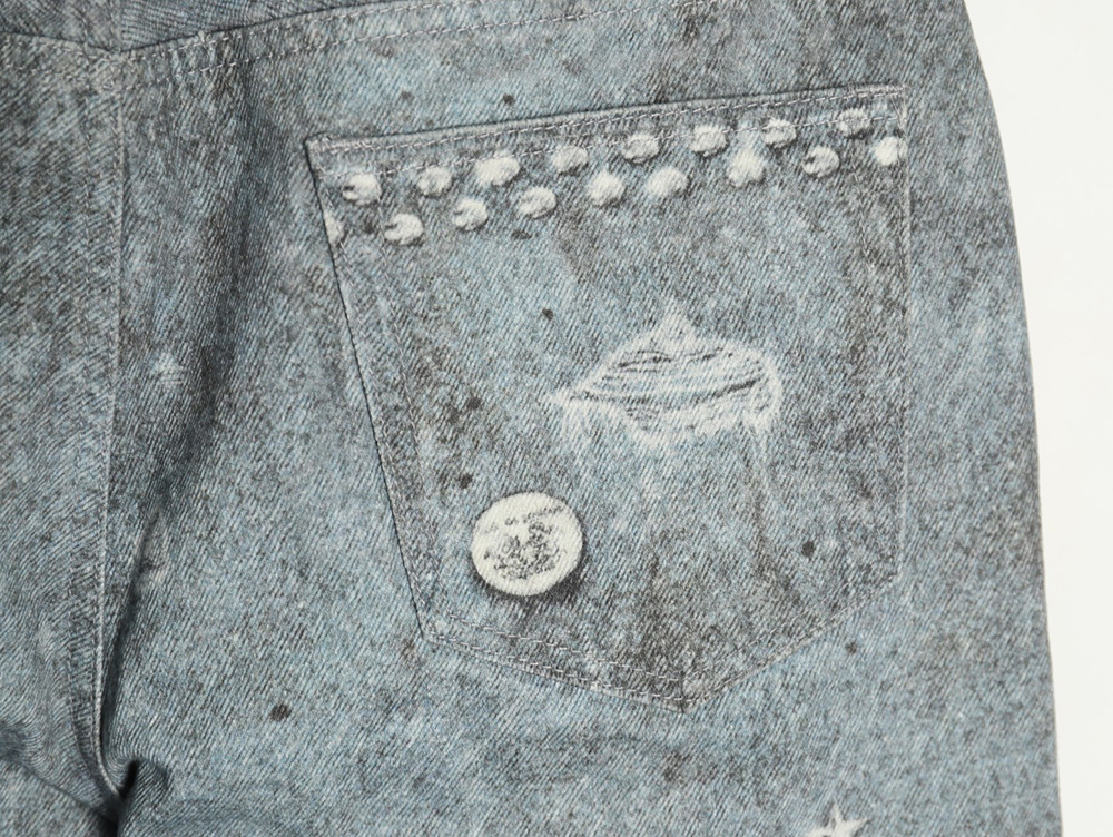 Supreme & HJR joint trompe l’oeil graffiti printed jeans