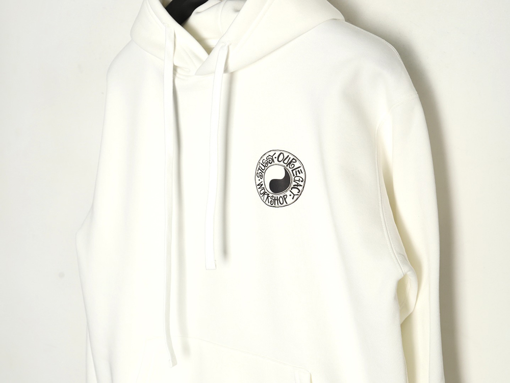 Stussy Tai Chi logo printed hooded plus fleece hoodie