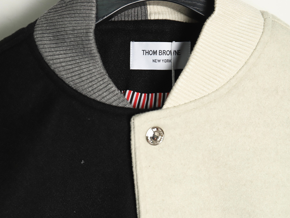 Thom Browne patchwork 4-bar baseball jersey jacket TSK1