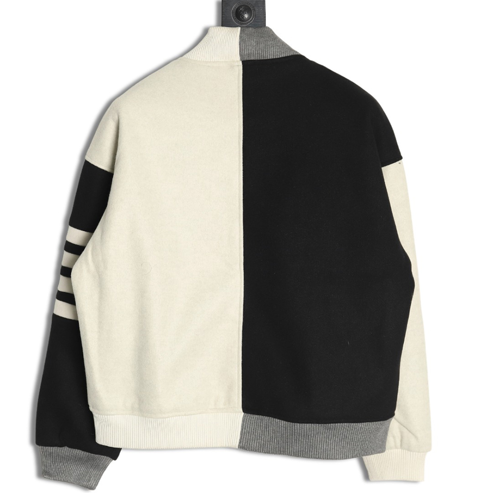 Thom Browne patchwork 4-bar baseball jersey jacket TSK1