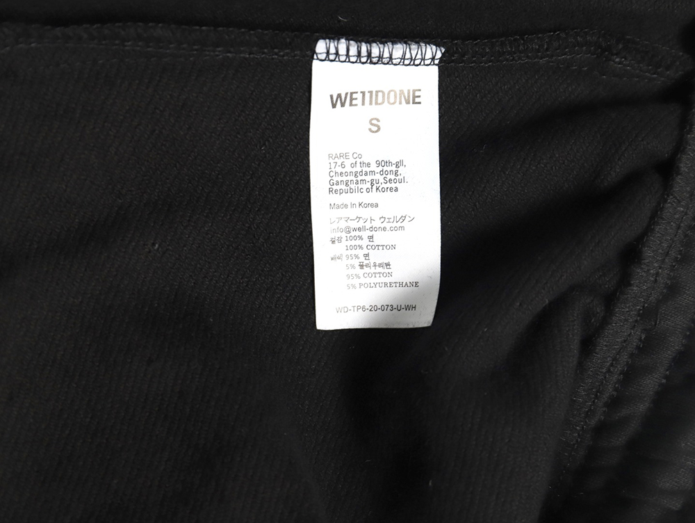 We11 Done colorful spray-trimmed washed wide-leg pants