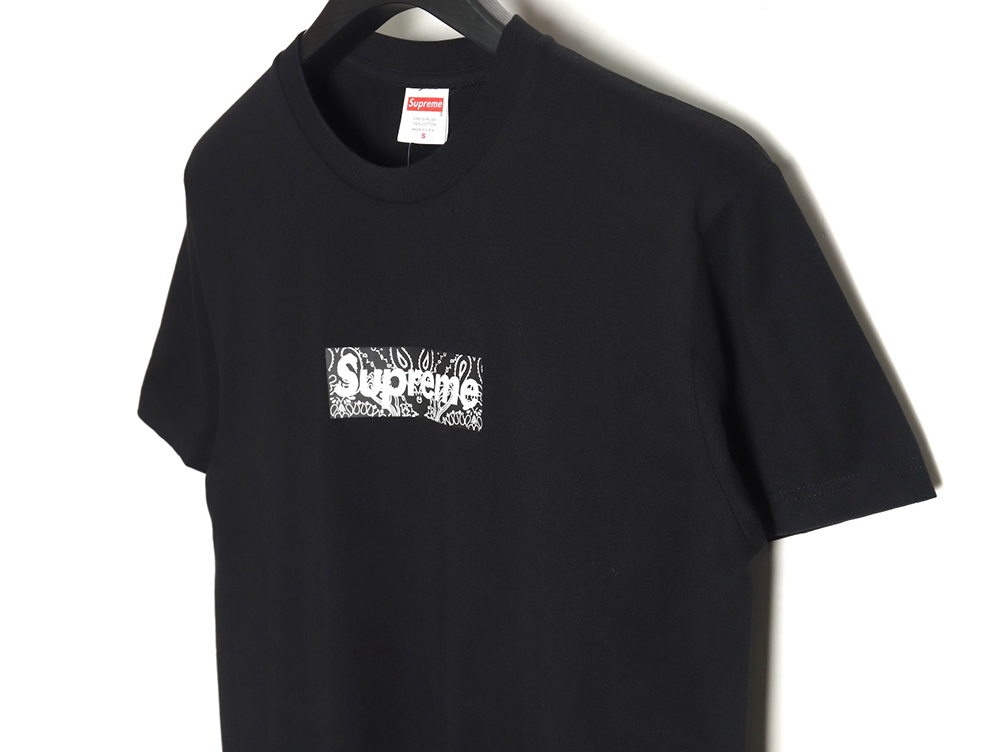 Supreme Bandana Cashew Box Logo Printed Short Sleeves