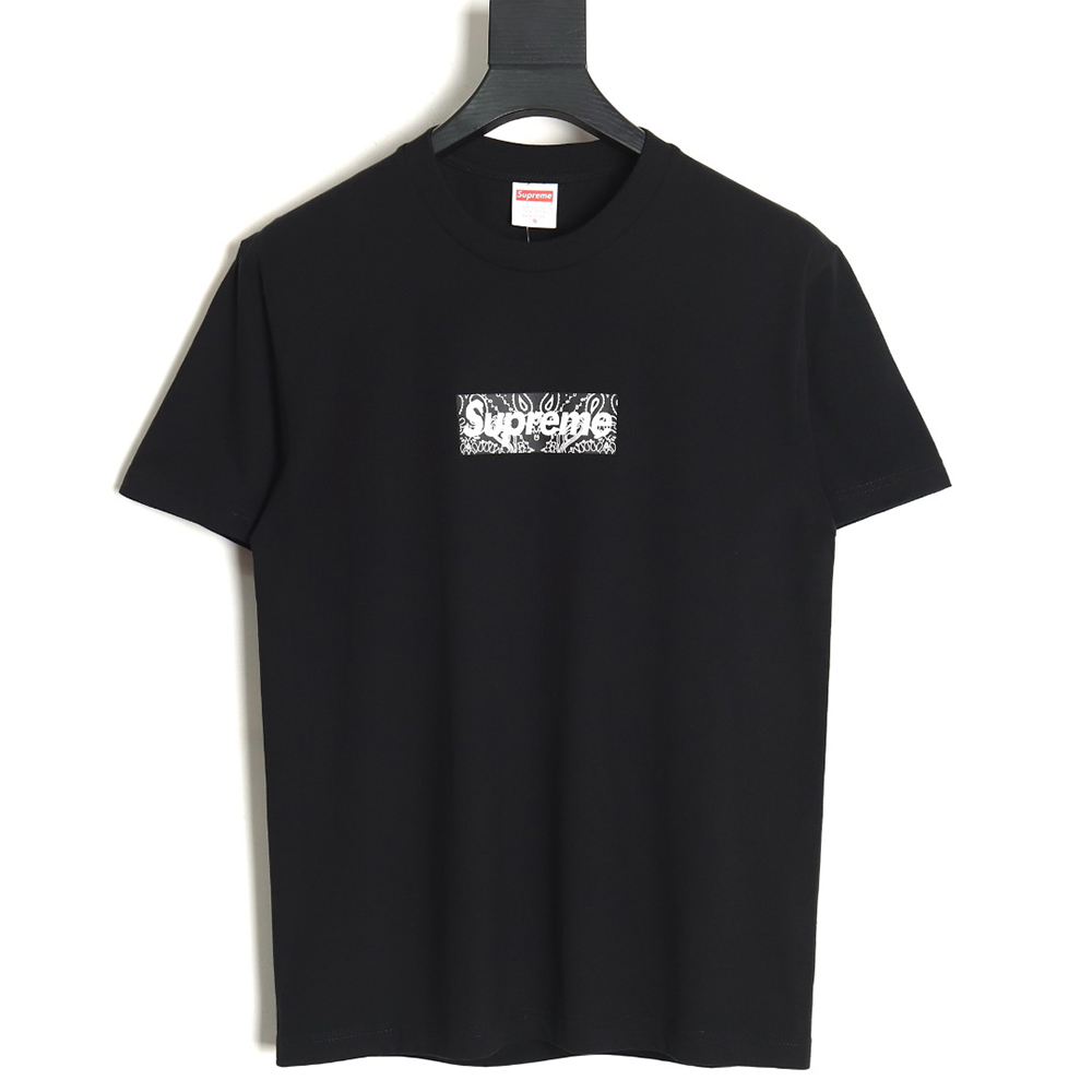 Supreme Bandana Cashew Box Logo Printed Short Sleeves