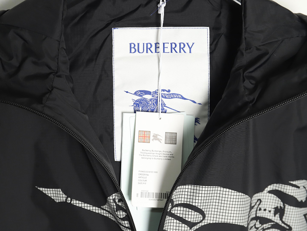 Burberry Equestrian Rider Logo Nylon Jacket