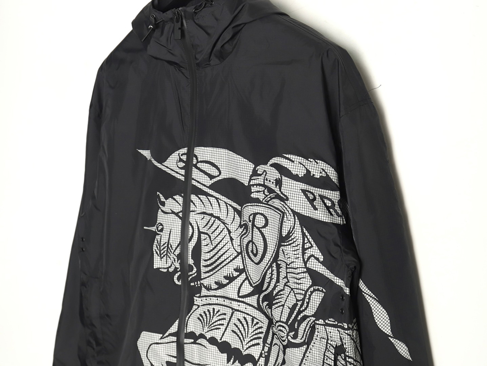 Burberry Equestrian Rider Logo Nylon Jacket