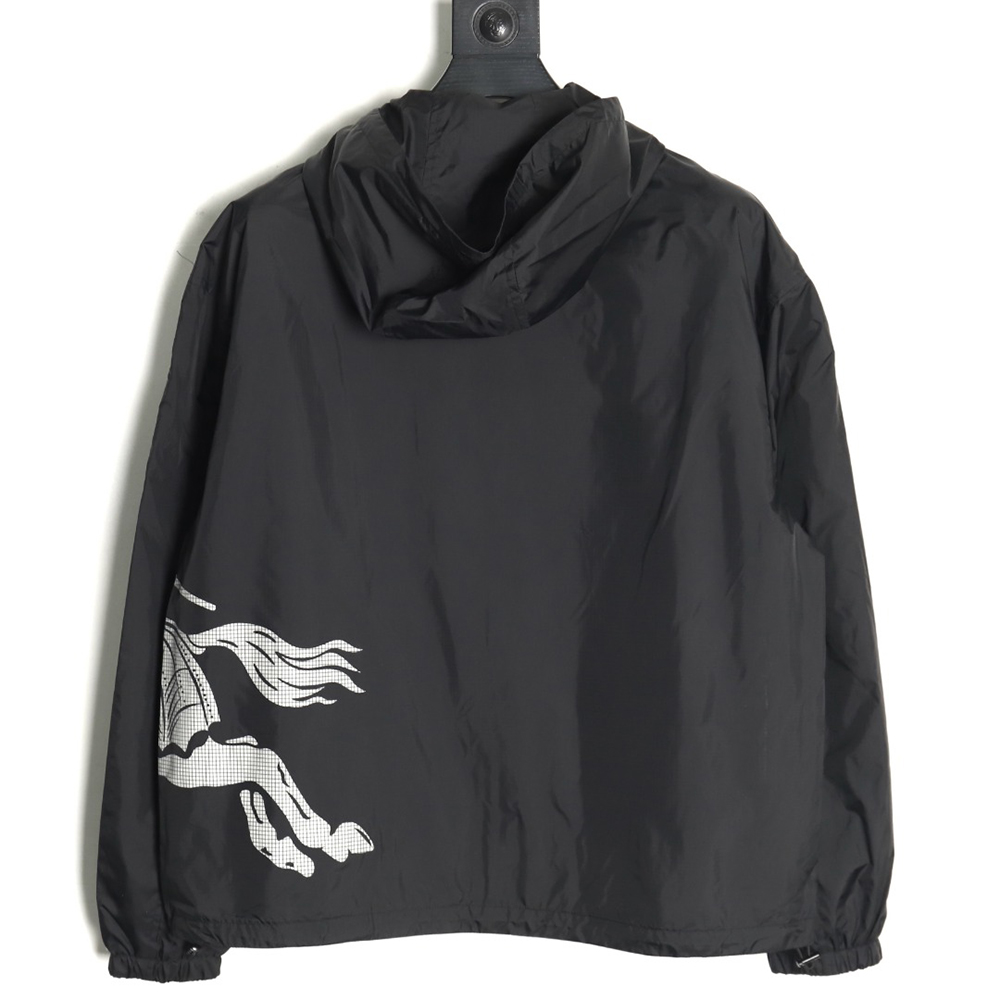 Burberry Equestrian Rider Logo Nylon Jacket