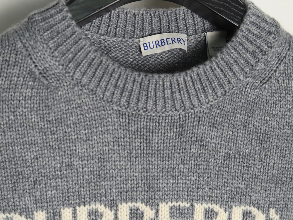 Burberry Equestrian Knight Logo Cashmere Blend Crew Neck Sweater