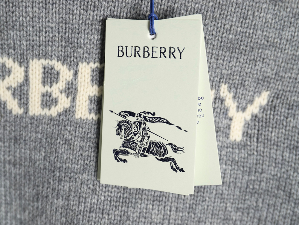 Burberry Equestrian Knight Logo Cashmere Blend Crew Neck Sweater