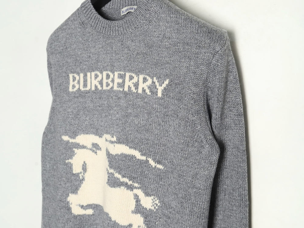 Burberry Equestrian Knight Logo Cashmere Blend Crew Neck Sweater