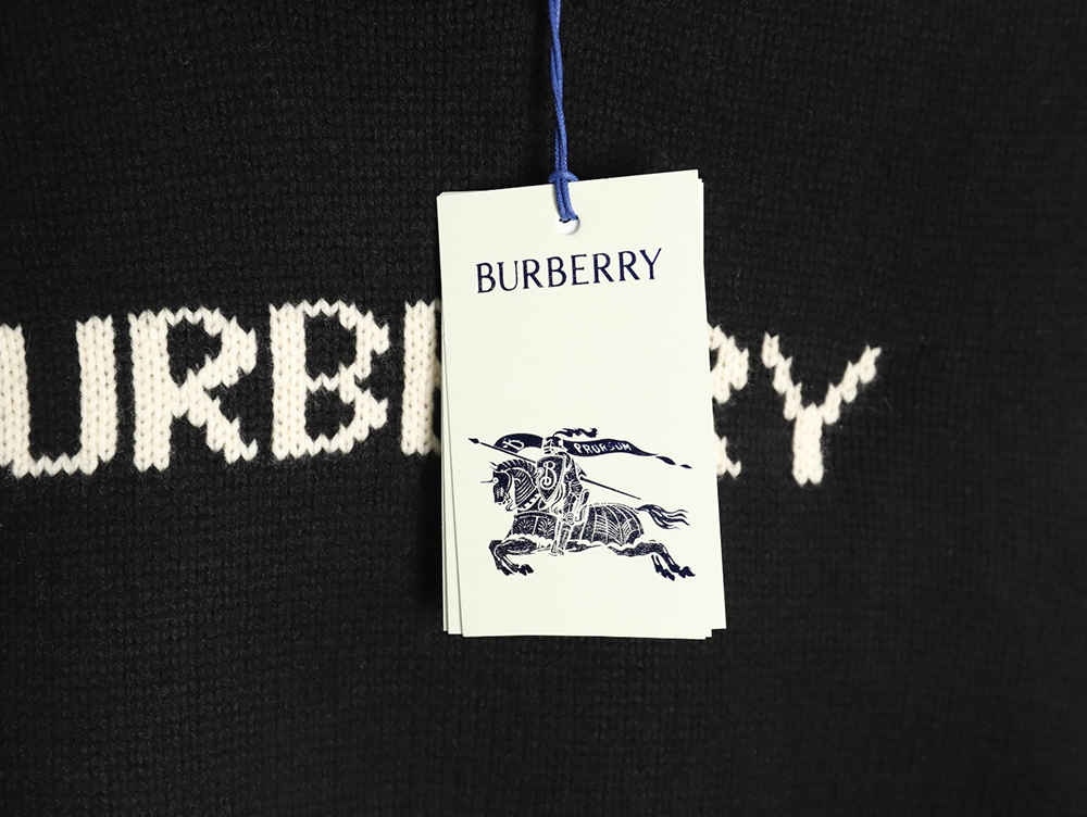 Burberry Equestrian Knight Logo Cashmere Blend Crew Neck Sweater TSK1